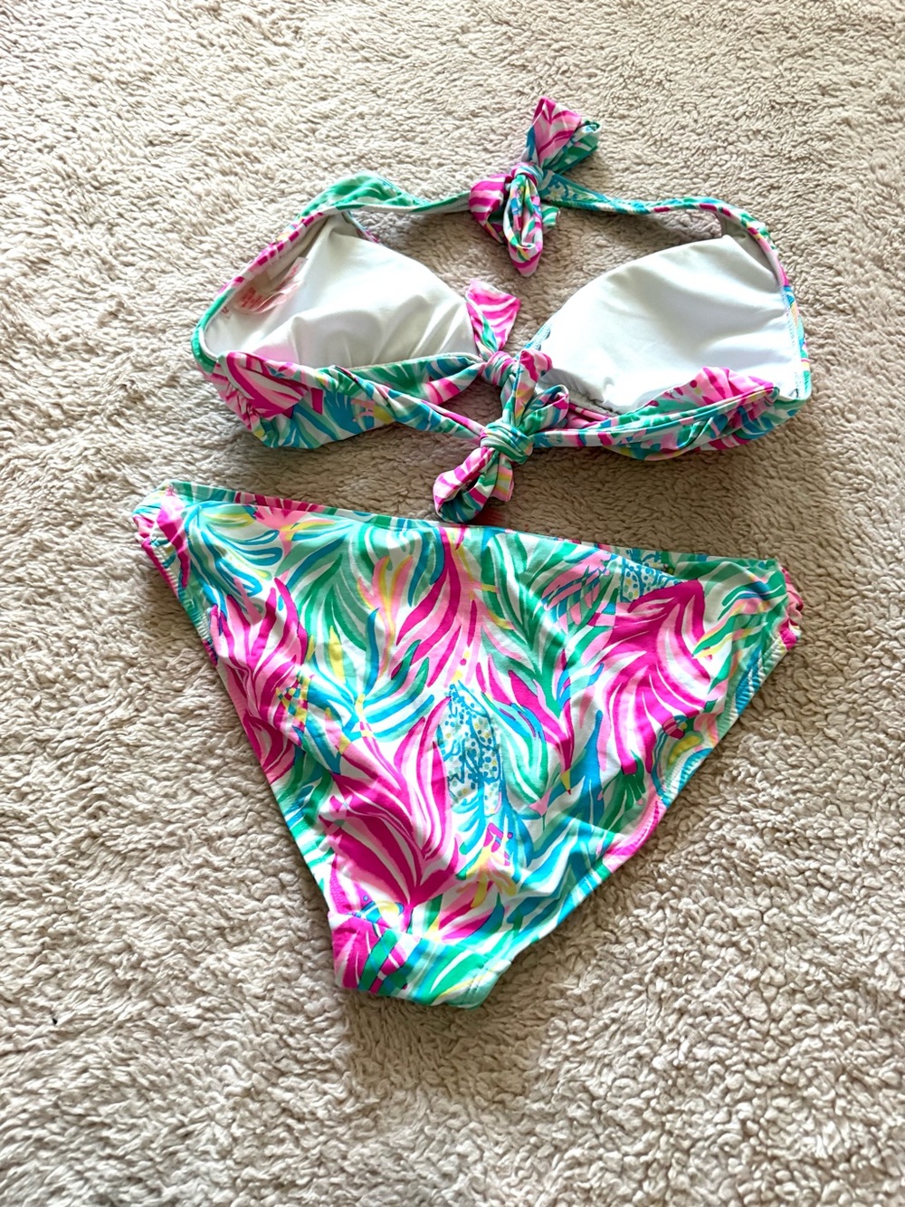 $166 Lilly Pulitzer Sea Turtle soirée bikini set Top size 12, bottom size 10 - Picture 5 of 6